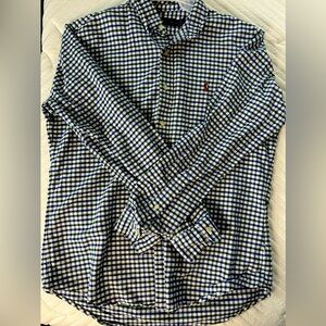 Men’s blue and green Ralph Lauren medium button down shirt